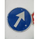 Enamel 2' Arrow direction sign