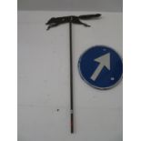 3' copper Running Fox Weather Vane