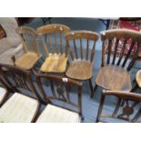 2x wooden kitchen chairs