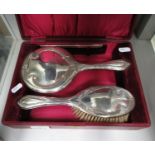 HM silver boxed Art Deco vanity set