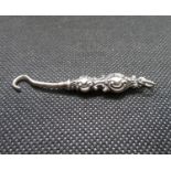 Miniature victorian silver glove hook HM Birmingham 1900