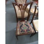 William Morris upholstered inlaid chair
