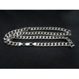 Solid heavy gent's silver curb link chain fully HM 60 g