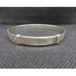Vintage silver diamond cut expandable bracelet 8.5g HM London