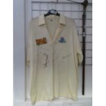 Cricket shirt of Ray Illingworth Match 1 signed England team against the West Indies at