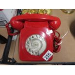 Red twist front telephone