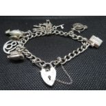 1960's silver charm bracelet by George Jensen Ltd 29grams