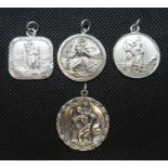 Job lot of 4x St Christopher medallions 19grams