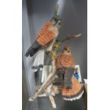 Large 15" County Artists double Kestrel figure with paperwork in perfect condition