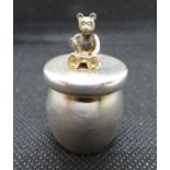 Silver teddy tooth box HM Sheffield 2001 weight 23grams