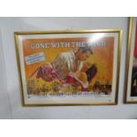 40" x 28" repro MGM framed glass fronted Gone with the Wind poster