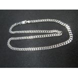 HM silver 18" curb link chain with sturdy parrot fastener 19 grams