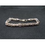 Vintage silver byzantine link bracelet with full HM