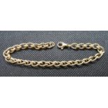 13.5gram 9ct chunky rollerball bracelet 8"