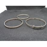 3x baby christening bangles 15.77grams