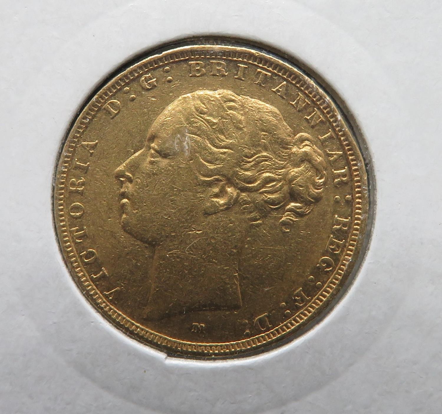22ct 1884 Bunhead Melbourne Mint full sovereign