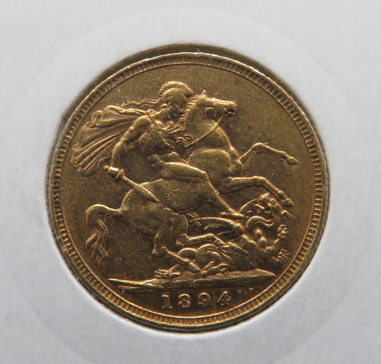 22ct 1894 London Mint full sovereign - Bild 3 aus 3