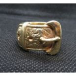 Massive chunky gold saddle ring size Z 30grams weight in total