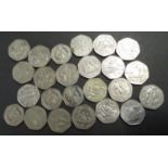 Large collection of over 20 Isle of Man TT 50p coins