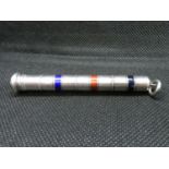 George Morris and Co. Picadilly silver and enamel triple lead propelling pencil