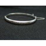 Vintage silver bangle engraved to front HM Birmingham 1956 9.2grams