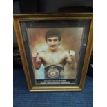 Framed and glazed Barry McGuigan autographed photo