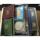 Large collection of boxed English coins