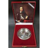 King Charles I limited edition Royal Lineage sterling silver plate in case superb condition