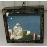 Mirror topped Jacob and Co biscuit tin shop lid