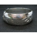 Vintage sterling silver cuff bangle 1960 45grams