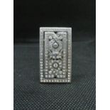 Fine quality HM silver plaque brooch 19grams