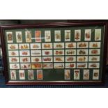 Reproduction cigarette cards set - Firefighter appliances - framed and glazed superb display item