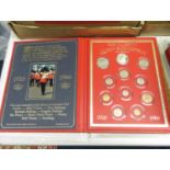 Queen Elizabeth 60th birthday medal coin collection in album