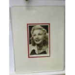 Ginger Rogers signed publicity card