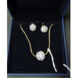 Swarovski necklace with earrings boxed