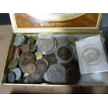 Box of unsorted coins 1.4kilos in total