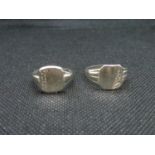 2x silver signet rings 10grams