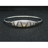 HM silver bangle set with mother of pearl 10grams