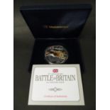 2010 Battle of Britain 5oz silver coin boxed with certificates