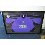 Framed and glazed Shay Given Newcastle NTL signed shirt