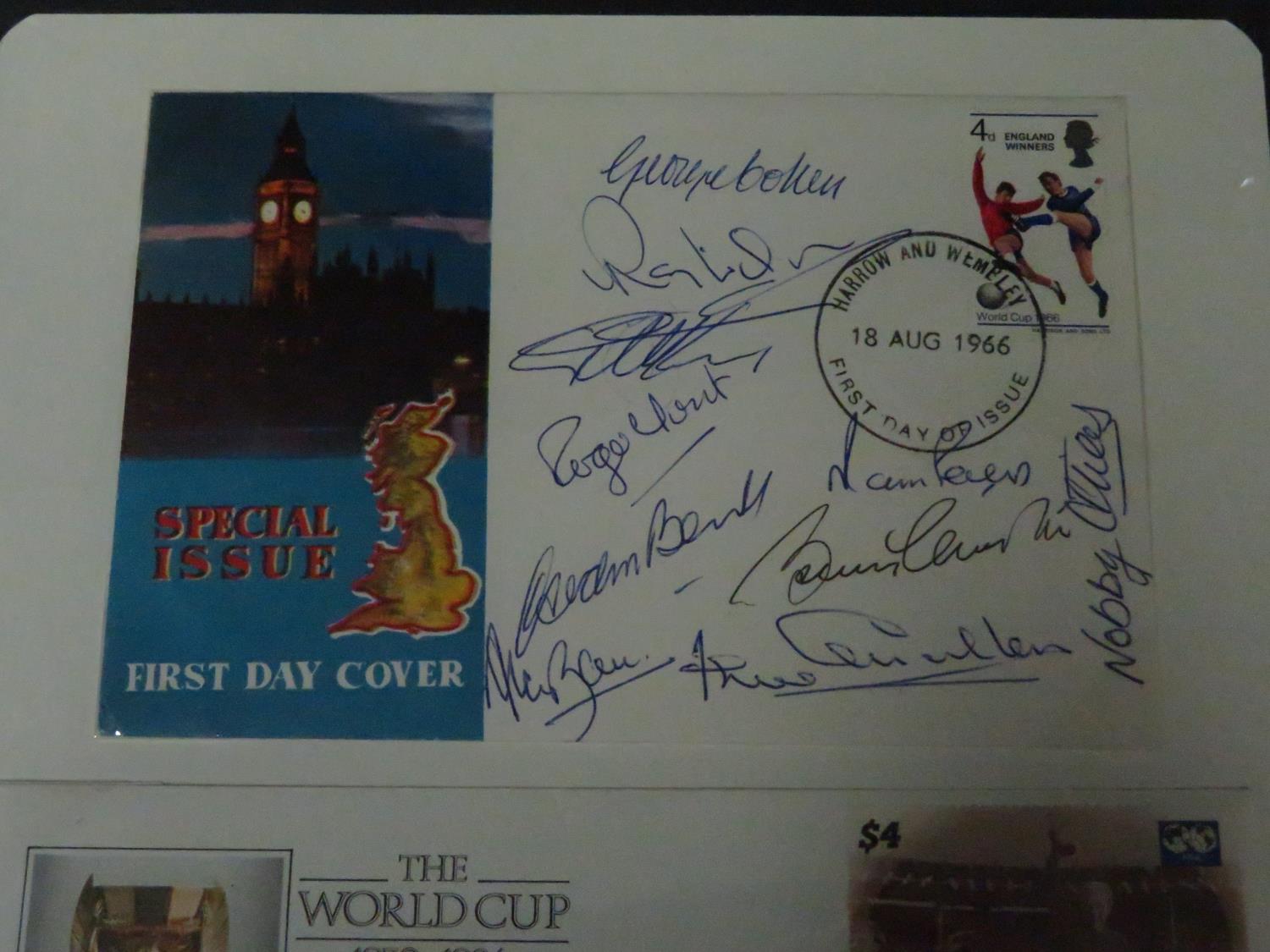 1966 World Cup complete set of signatures on 2x First Day Covers - Image 3 of 3