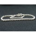 Silver and CZ tennis bracelet