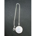 Silver HM chain with locket 10grams