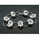 HM Mexican silver bracelet made up of bells and hoops 36grams