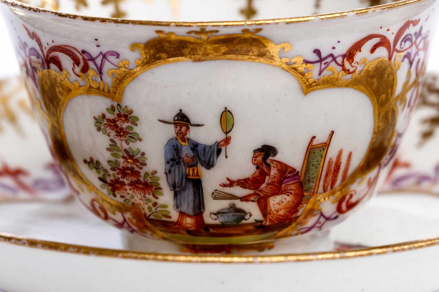 Koppchen mit Unterschale, Meissen 1720/25Koppchen mit Unterschale, Meissen 1720/25, beide Teile - Image 5 of 6