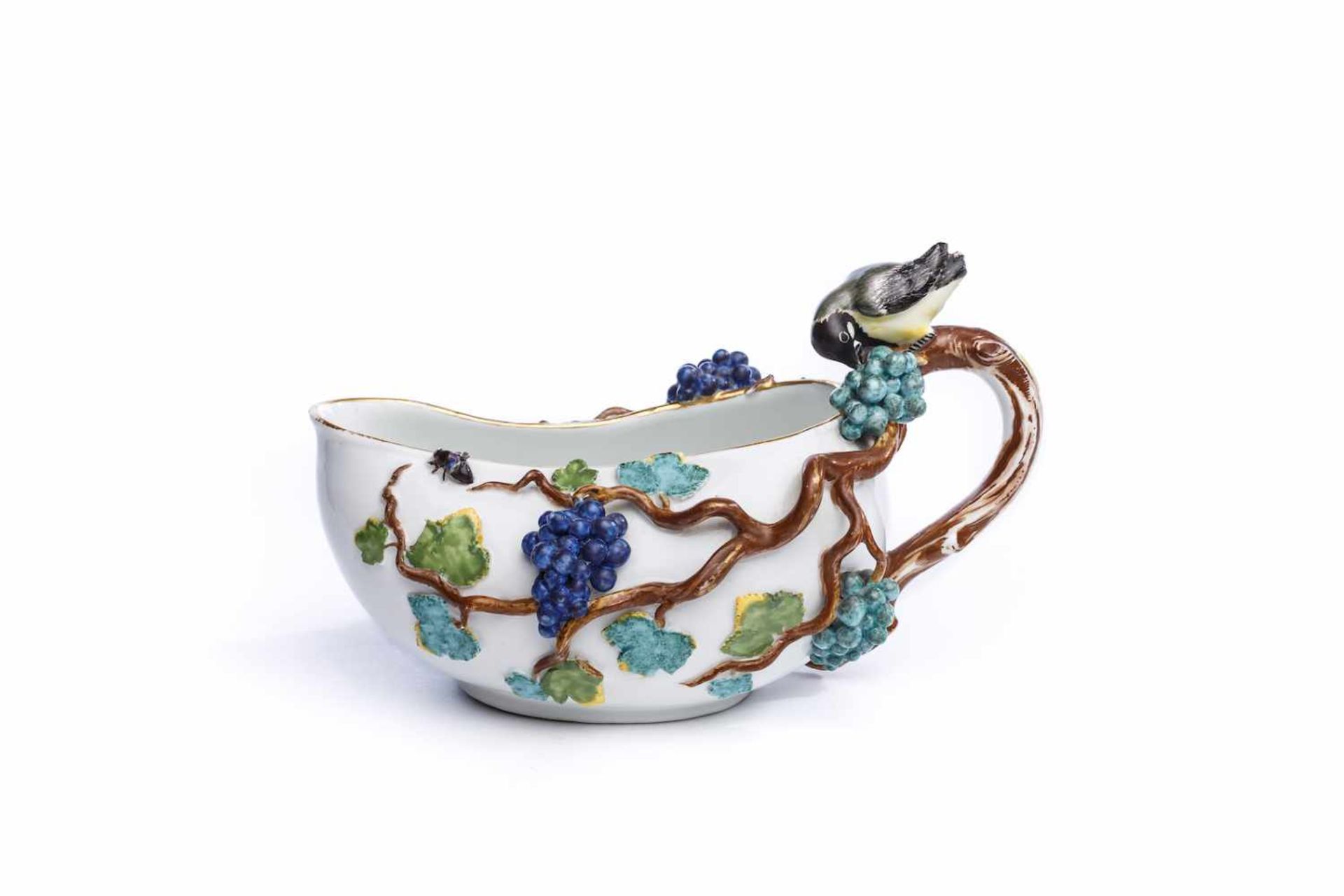 Bourdalou, Meissen 1730/49Bourdalou, Meissen 1730/49, ovale Form, mit seitlichem Ohrhenkel, zur