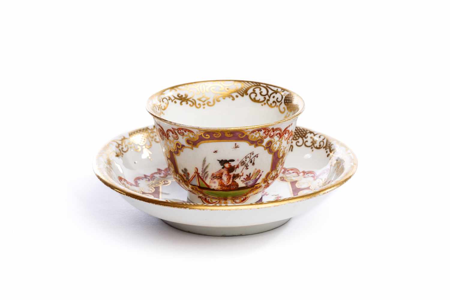 Koppchen mit Unterschale, Meissen 1723/25Koppchen mit Unterschale, Meissen 1723/25, weißes - Image 4 of 6