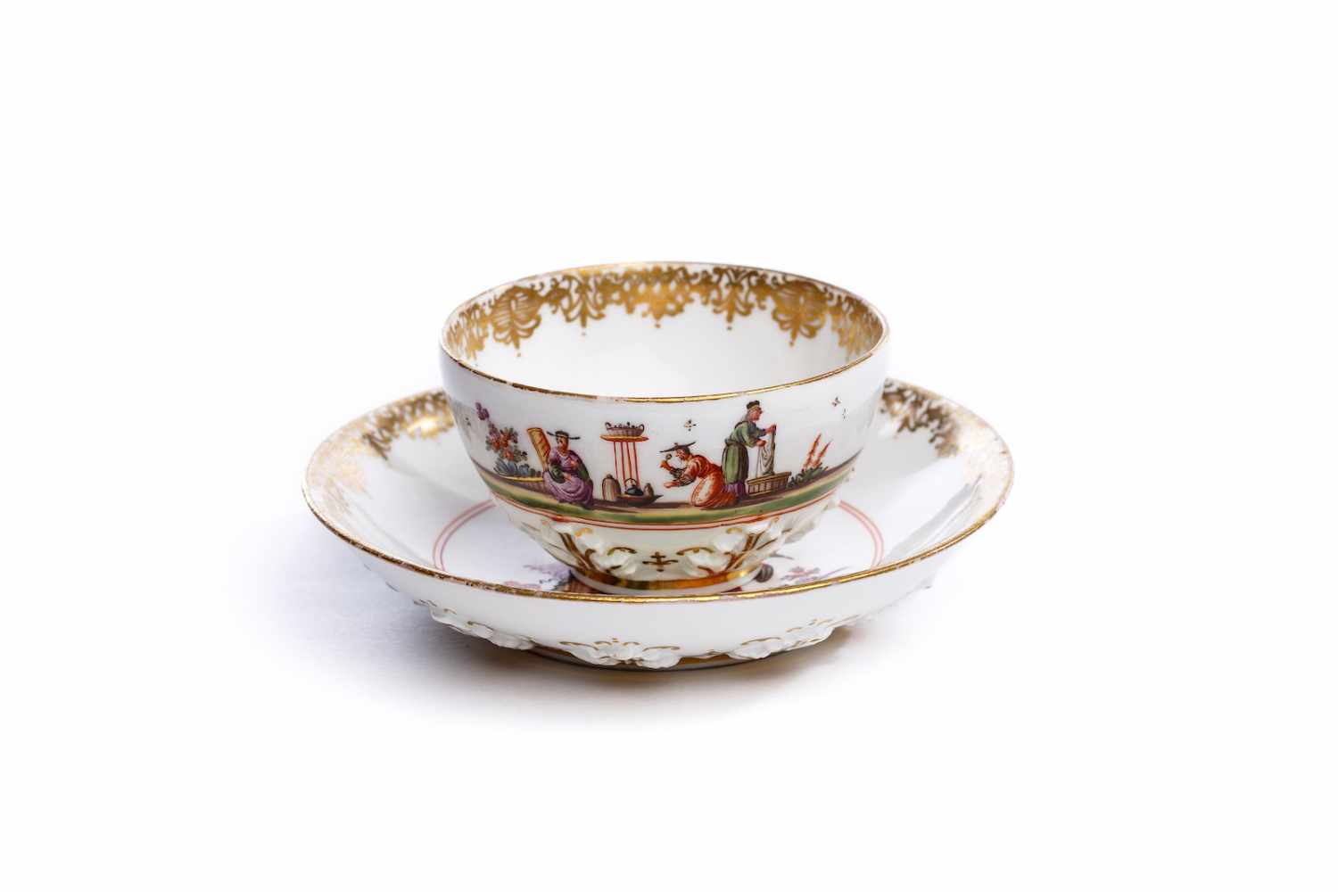 Koppchen mit Unterschale, Meissen 1730/35Koppchen mit Unterschale, Meissen 1730/35, beide Teile - Image 4 of 8