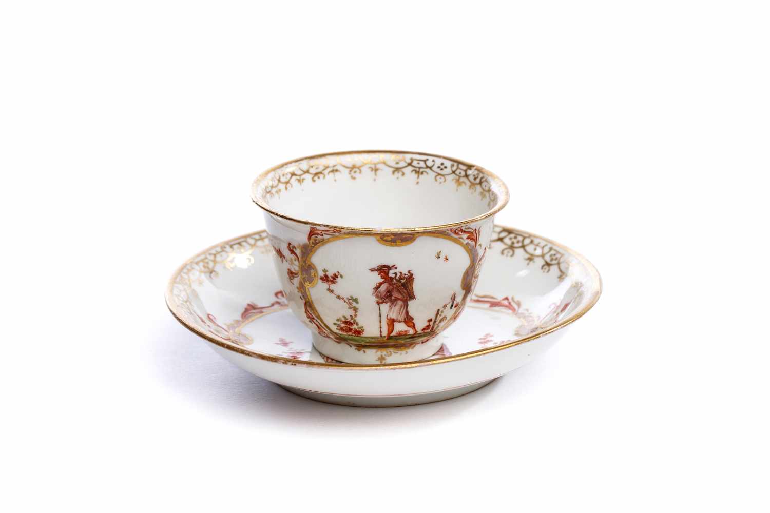 Koppchen mit Unterschale, Meissen 1720/25Koppchen mit Unterschale, Meissen 1720/25, beide Teile - Image 4 of 6