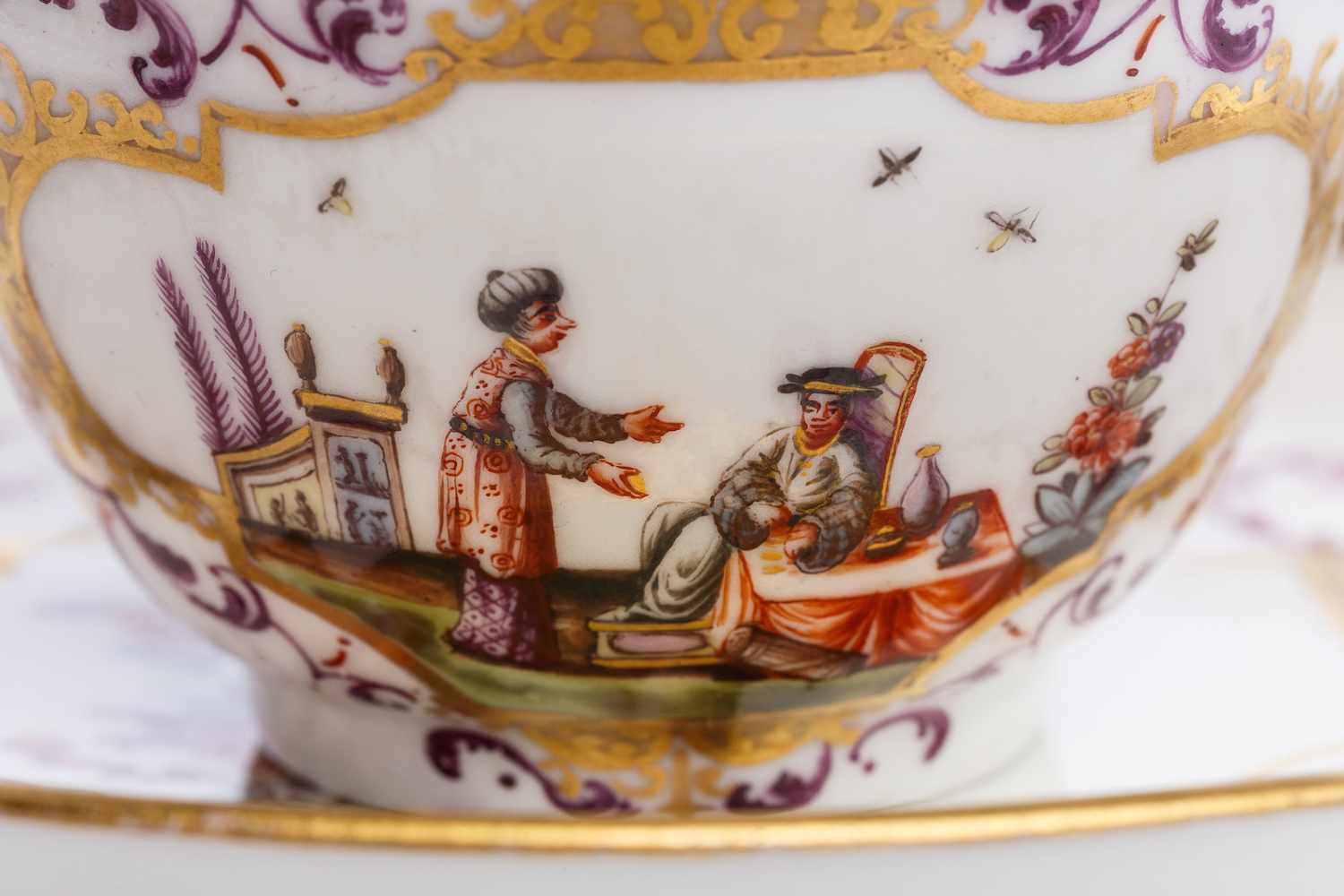 Koppchen mit Unterschale, Meissen 1725Koppchen mit Unterschale, Meissen 1725, Spiegel und - Image 4 of 5